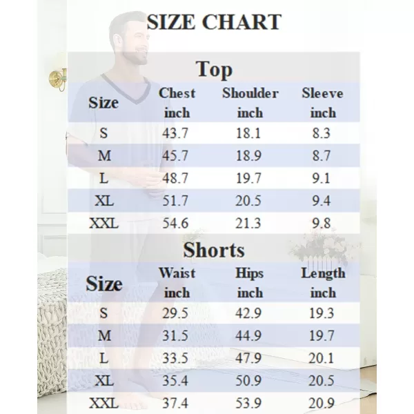 imageSWOMOG Mens Pajama Sets Short Sleeve Summer Pjs With Pocket 2Pcs Soft Comfy Nightwear Soft Sleepwear SXXLLight Gray