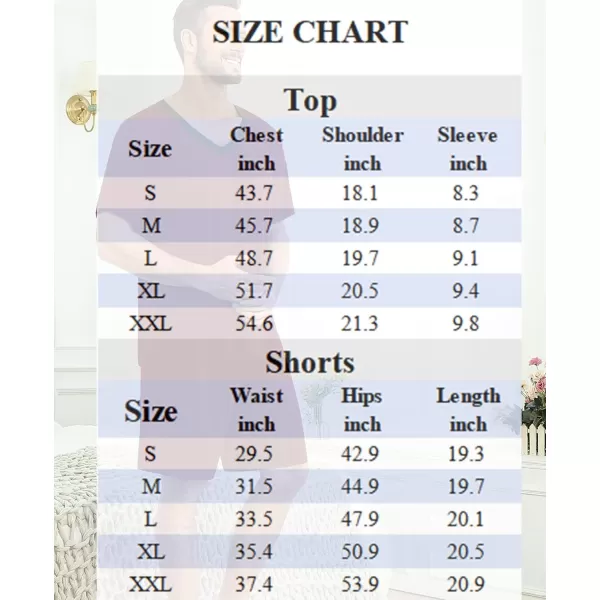 imageSWOMOG Mens Pajama Sets Short Sleeve Summer Pjs With Pocket 2Pcs Soft Comfy Nightwear Soft Sleepwear SXXLWine Red