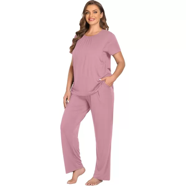 imageSWOMOG Women 3Pcs Maternity Pajama Set Nursing Pjs Pregnancy Set Breastfeeding Pjs Double Layer with PocketsTaropurple