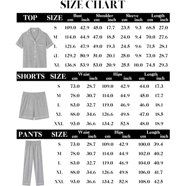 imageSWOMOG Men Pajamas Sets Short Sleeve Modal Sleepwear TwoPiece Soft PJs Sets Loungewear with Long Pants3pcsgrey