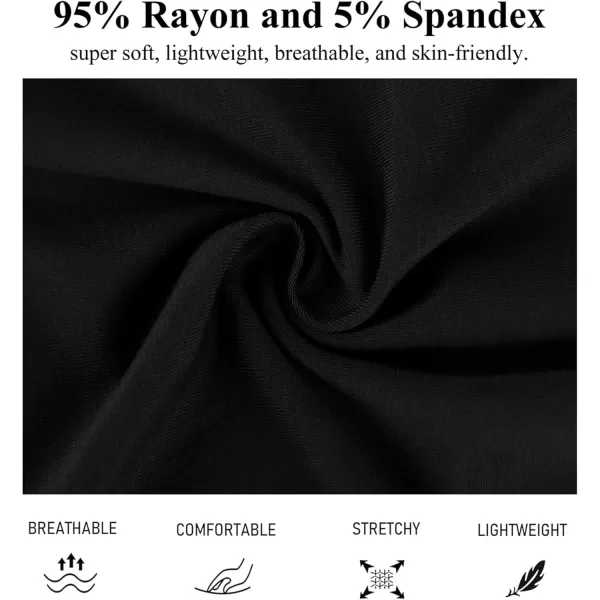 imageSWOMOG Mens Pajama Set Shorts Button Down Short Sleeve Sleepwear Soft Modal 2Pcs Pj Set with Pockets SXXLBlack
