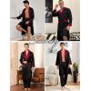 imageSWOMOG Mens 3 Pcs Robe Silk Satin Kimono Bathrobe with ShortsampampPants Set Lightweight Soft SleepwearBlack