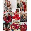 imageSWOMOG Couples Christmas One Piece Pajamas Sets Women ampamp Men Fleece Winter Loungewear ZipUp Jumpsuit with Pockets PjsBig Black White Grid
