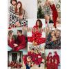 imageSWOMOG Couples Christmas One Piece Pajamas Sets Women ampamp Men Fleece Winter Loungewear ZipUp Jumpsuit with Pockets PjsSnowflake and Tree
