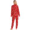 imageSWOMOG Couples Christmas One Piece Pajamas Sets Women ampamp Men Fleece Winter Loungewear ZipUp Jumpsuit with Pockets PjsSnowman Pattern