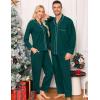 imageSWOMOG Matching Couple Pajamas Christmas Pjs Long Sleeve Holiday Sleepwear Lightweight Soft Loungewear for Men and WomenGreen