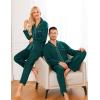 imageSWOMOG Matching Couple Pajamas Christmas Pjs Long Sleeve Holiday Sleepwear Lightweight Soft Loungewear for Men and WomenGreen