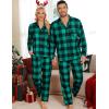 imageSWOMOG Matching Couple Pajamas Christmas Pjs Long Sleeve Holiday Sleepwear Lightweight Soft Loungewear for Men and WomenGreen Big Plaid