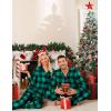 imageSWOMOG Matching Couple Pajamas Christmas Pjs Long Sleeve Holiday Sleepwear Lightweight Soft Loungewear for Men and WomenGreen Big Plaid