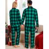 imageSWOMOG Matching Couple Pajamas Christmas Pjs Long Sleeve Holiday Sleepwear Lightweight Soft Loungewear for Men and WomenGreen Big Plaid