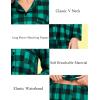 imageSWOMOG Matching Couple Pajamas Christmas Pjs Long Sleeve Holiday Sleepwear Lightweight Soft Loungewear for Men and WomenGreen Black Plaid