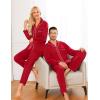 imageSWOMOG Matching Couple Pajamas Christmas Pjs Long Sleeve Holiday Sleepwear Lightweight Soft Loungewear for Men and WomenRed