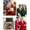 imageSWOMOG Matching Couple Pajamas Christmas Pjs Long Sleeve Holiday Sleepwear Lightweight Soft Loungewear for Men and WomenRed