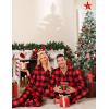 imageSWOMOG Matching Couple Pajamas Christmas Pjs Long Sleeve Holiday Sleepwear Lightweight Soft Loungewear for Men and WomenRed Big Plaid