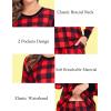 imageSWOMOG Matching Couple Pajamas Christmas Pjs Long Sleeve Holiday Sleepwear Lightweight Soft Loungewear for Men and WomenRed Plaid
