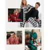 imageSWOMOG Matching Couple Pajamas Christmas Pjs Long Sleeve Holiday Sleepwear Lightweight Soft Loungewear for Men and WomenRed Plaid