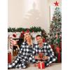 imageSWOMOG Matching Couple Pajamas Christmas Pjs Long Sleeve Holiday Sleepwear Lightweight Soft Loungewear for Men and WomenWhite Big Plaid
