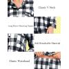 imageSWOMOG Matching Couple Pajamas Christmas Pjs Long Sleeve Holiday Sleepwear Lightweight Soft Loungewear for Men and WomenWhite Black Plaid