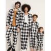 imageSWOMOG Matching Couple Pajamas Christmas Pjs Long Sleeve Holiday Sleepwear Lightweight Soft Loungewear for Men and WomenWhite Black Plaid