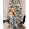 imageSWOMOG Matching Couple Pajamas Christmas Pjs Long Sleeve Holiday Sleepwear Lightweight Soft Loungewear for Men and WomenWhite Plaid