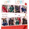 imageSWOMOG Matching Pajamas Sets for Couples 4 Pcs Silk Satin Pjs Sets Women ampamp Men ButtonDown Sleepwear Soft LoungewearChampagne