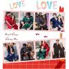 imageSWOMOG Matching Pajamas Sets for Couples 4 Pcs Silk Satin Pjs Sets Women ampamp Men ButtonDown Sleepwear Soft LoungewearRed 1