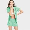 imageSWOMOG Woman Pajama Set Short Sleeve Pjs Set 2Pcs Short Pajamas Button Down Ruffle Hem Sleepwear Soft Modal LoungewearMintgreen