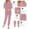 imageSWOMOG Womens Pajamas Set Long Sleeve Sleepwear Button Down Nightwear Soft Joggers PJs Sets with Pockets Lounge SetsTaro Purple
