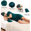 imageSWOMOG Mens 3pcs Pajamas Set Silk Satin Short Sleeve Sleepwear Button Down Pjs Classic Loungewear NightwearZmoss