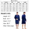 imageSWOMOG Mens Long Sleeve Nightshirt Satin Nightgown Winter Crewneck Sleepwear Buttonup Soft Pullover Loose Sleep ShirtNavy Blue