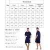 imageSWOMOG Mens Long Sleeve Nightshirt Satin Nightgown Winter Crewneck Sleepwear Buttonup Soft Pullover Loose Sleep ShirtShort Sleeve Dark Navy Blue