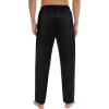 imageSWOMOG Mens Satin Silk Pajama Pant Long Pj Bottoms Soft Lounge Sleep Pants with PocketsB BlackBlack