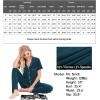 imageSWOMOG Women Pajama Sets TwoPiece Nightwear Short Sleeve Sleepwear Button Down Pj Lounge Sets with Long PantsDark Blue