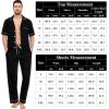 imageSWOMOG Mens Pajama Sets Short Sleeve Sleepwear Button Down Loungewear Soft Modal Lounge Pjs with Pockets SXXLLong Pantsblack