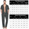 imageSWOMOG Mens Pajama Sets Short Sleeve Sleepwear Button Down Loungewear Soft Modal Lounge Pjs with Pockets SXXLLong Pantsdark Grey