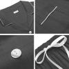 imageSWOMOG Mens Pajama Sets Short Sleeve Sleepwear Button Down Loungewear Soft Modal Lounge Pjs with Pockets SXXLLong Pantsdark Grey