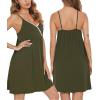imageSWOMOG Womens Maternity Robe 2 Piece Nursing Nightgown for Breastfeeding 3 in 1 Labor Delivery Nursing Dress Lace BathrobeArmy Green