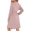 imageSWOMOG Womens Maternity Robe 2 Piece Nursing Nightgown for Breastfeeding 3 in 1 Labor Delivery Nursing Dress Lace BathrobeCtaro Purple