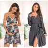 imageSWOMOG Womens Maternity Robe 2 Piece Nursing Nightgown for Breastfeeding 3 in 1 Labor Delivery Nursing Dress Lace BathrobeFloral Print Deep Grey