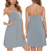 imageSWOMOG Womens Maternity Robe 2 Piece Nursing Nightgown for Breastfeeding 3 in 1 Labor Delivery Nursing Dress Lace BathrobeGray Green
