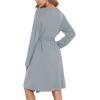 imageSWOMOG Womens Maternity Robe 2 Piece Nursing Nightgown for Breastfeeding 3 in 1 Labor Delivery Nursing Dress Lace BathrobeGray Green