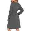 imageSWOMOG Womens Maternity Robe 2 Piece Nursing Nightgown for Breastfeeding 3 in 1 Labor Delivery Nursing Dress Lace BathrobeMistygray