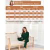 imageSWOMOG Womens Pajamas Set Long Sleeve Sleepwear Button Down Nightwear Soft Cotton Pj Lounge SetsSolidarmy Green