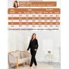 imageSWOMOG Womens Pajamas Set Long Sleeve Sleepwear Button Down Nightwear Soft Cotton Pj Lounge SetsSolidblack