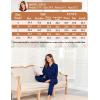 imageSWOMOG Womens Pajamas Set Long Sleeve Sleepwear Button Down Nightwear Soft Cotton Pj Lounge SetsSolidnavy Blue