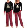 Black Xmas Reindeer&plaid
