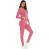 imageSWOMOG Womens Pajamas Jumpsuits Zipup Hoodie Union Jumpsuit Romper Long Sleeve Sexy Onesie Bodysuits One Piece SleepwearCoral
