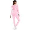 imageSWOMOG Womens Pajamas Jumpsuits Zipup Hoodie Union Jumpsuit Romper Long Sleeve Sexy Onesie Bodysuits One Piece SleepwearPink