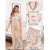 imageSWOMOG Womens 4pcs Pajamas Sets Silk Satin Pjs Sexy Cami Shorts Set Button Down Long Short Sleeve Sleepwear LoungewearChampagne