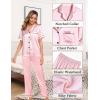 imageSWOMOG Womens 4pcs Pajamas Sets Silk Satin Pjs Sexy Cami Shorts Set Button Down Long Short Sleeve Sleepwear LoungewearPink